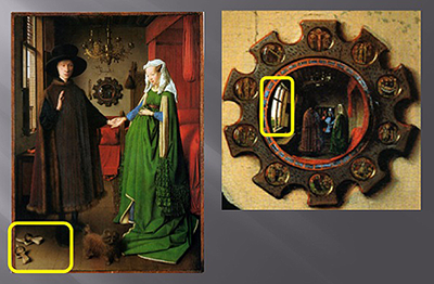 giovanni arnolfini and his wife mirror